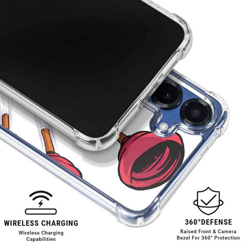 Marvel Deadpool Babypool Shooting Galaxy S25 Clear Case